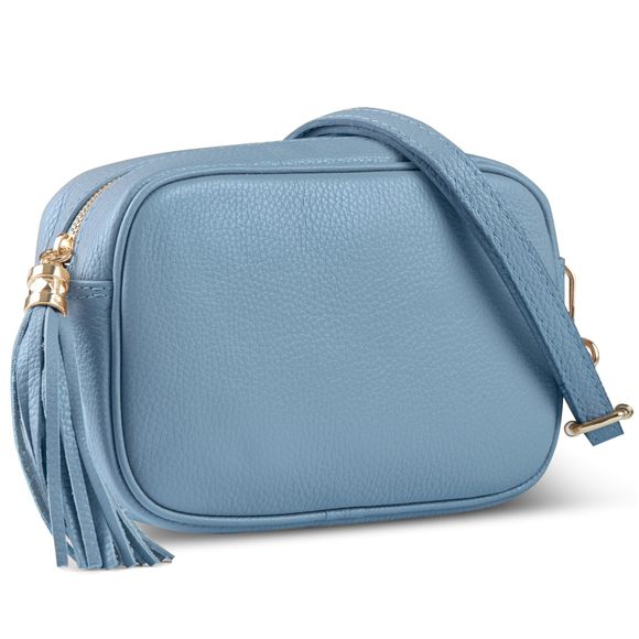 Italian Genuine Leather Crossbody Bag With Zier, Strap & Tassel ^-^ - Picture 1 of 8